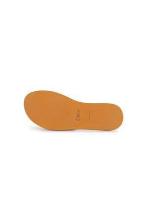 Beige leather flip-flops CHLOE' KIDS | C20507148